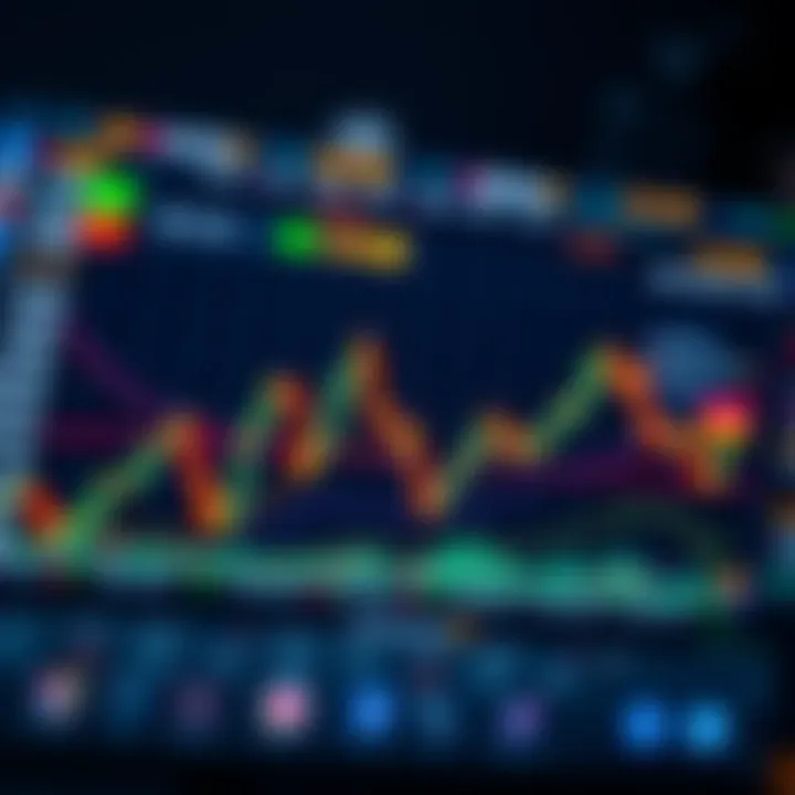 Graph displaying cryptocurrency trading trends with artificial intelligence integration