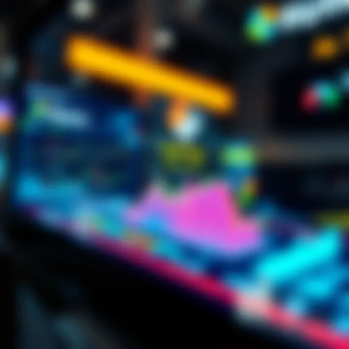 Illustration of a digital platform showcasing features of an AI-driven crypto investment tool