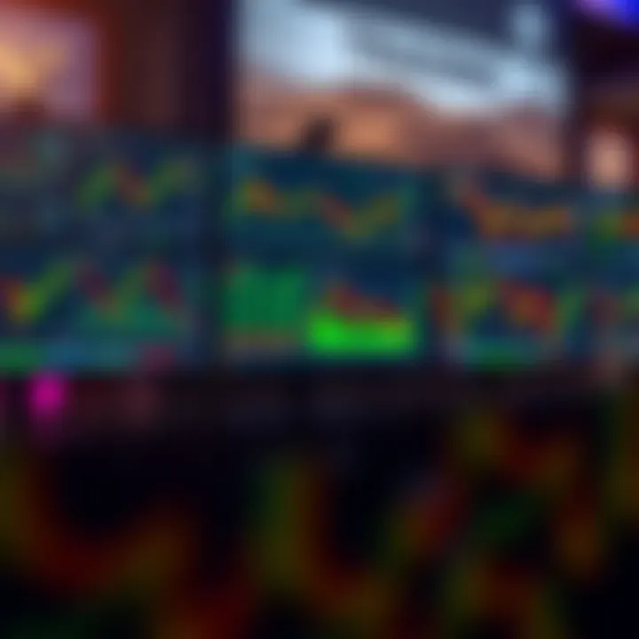 Overview of Trading Platform Interfaces for Kenyan Investors Illustration of various trading platform interfaces displayed on computer screens showing market charts and trading options