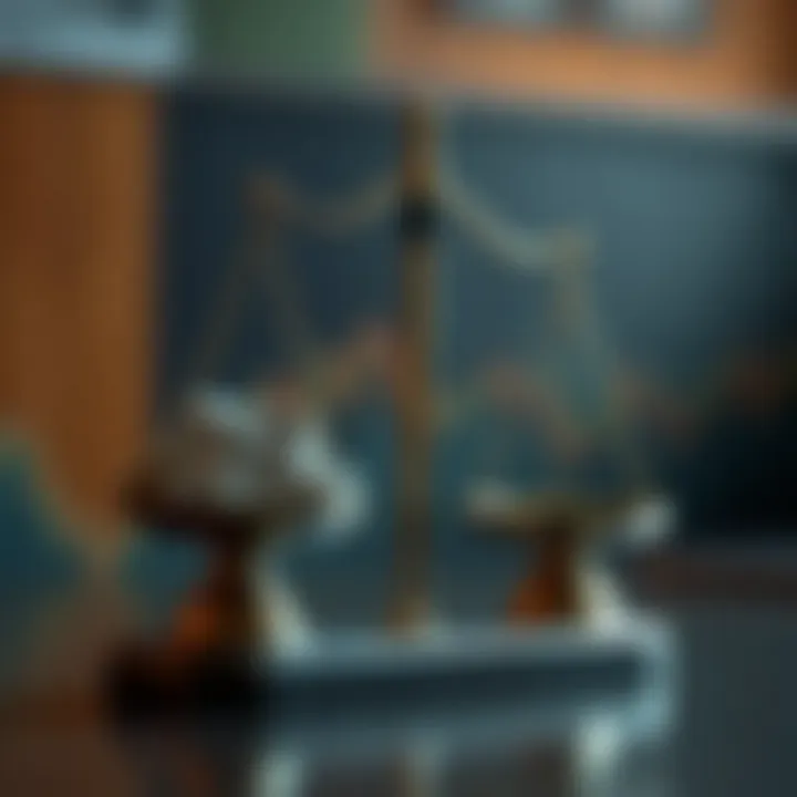 Illustration of a trading balance scale symbolizing risk and reward in financial leverage