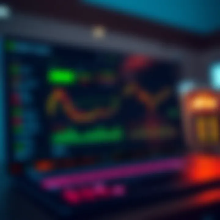 Dashboard interface of a binary options trading bot displaying real-time market data and user settings