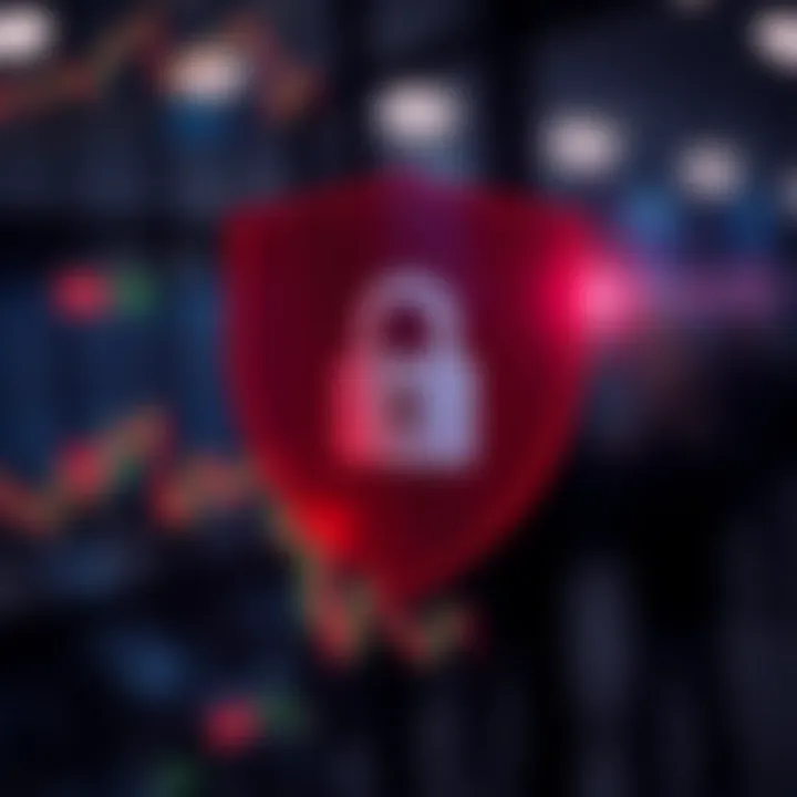 Secure login symbol with shield and lock for Deriv account protection