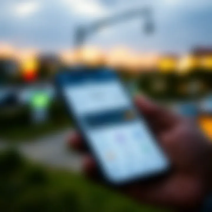 Mobile phone displaying the Deriv app interface with trading charts and options