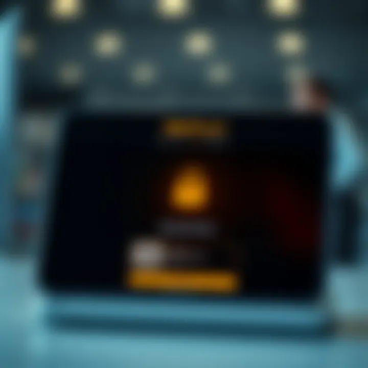 Secure login screen of Deriv Go app with biometric authentication and account management features