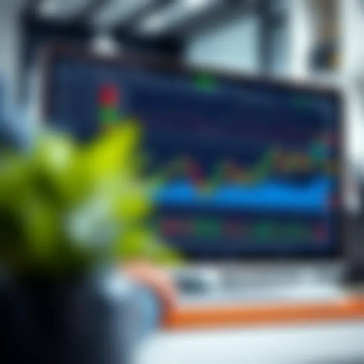 Secure online trading platform interface displaying forex charts and tools