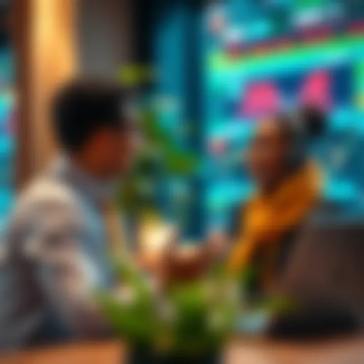 Visual representation of smooth communication flow between trader and support team through live chat