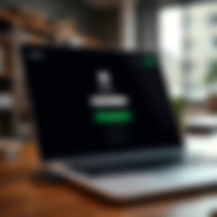 Secure login interface of Deriv platform on a digital device