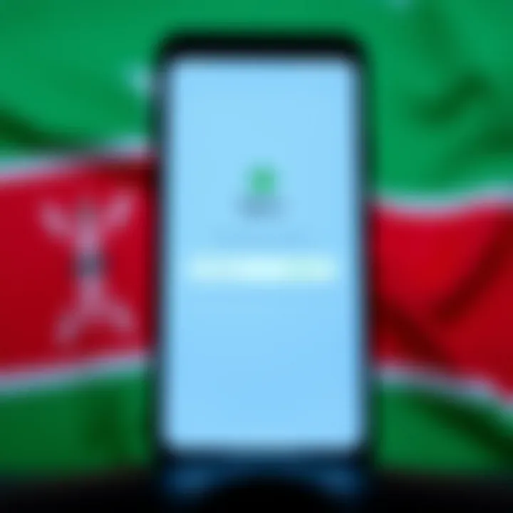 Mobile phone showcasing the Deriv app installation screen with Kenya flag colors in the background
