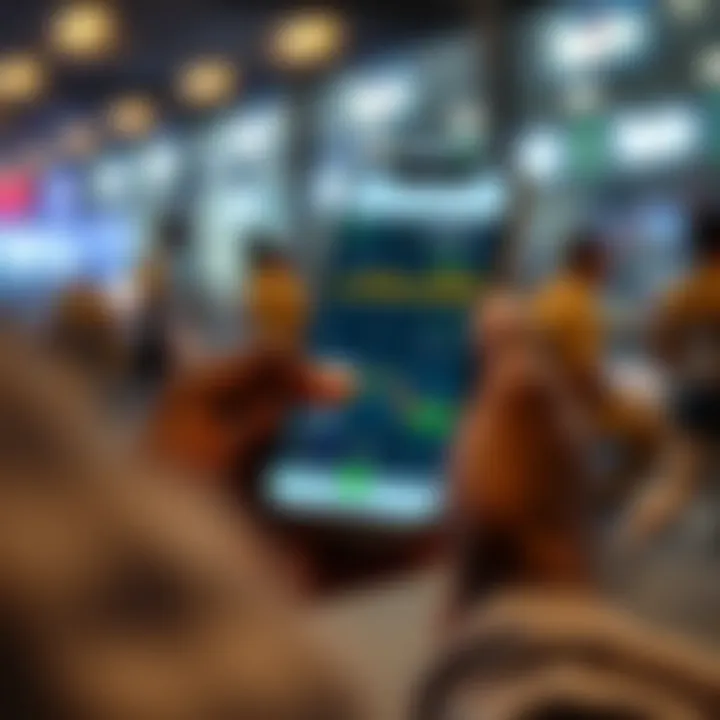 User navigating the Deriv app interface on a mobile device in Kenya