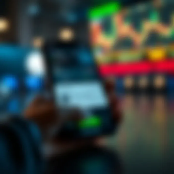 Trading Options and Security Features on Deriv App Deriv app showcasing trading options and security features on a smartphone