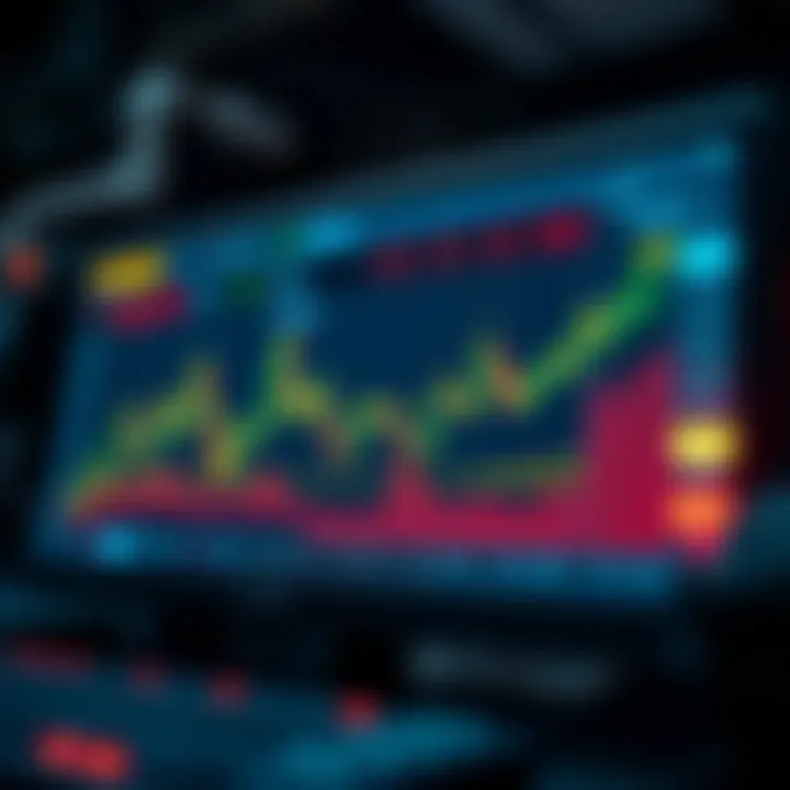 Key Risk Management Techniques in Derivative Trading Illustration of risk management concepts in derivative trading with graphs and warning signals