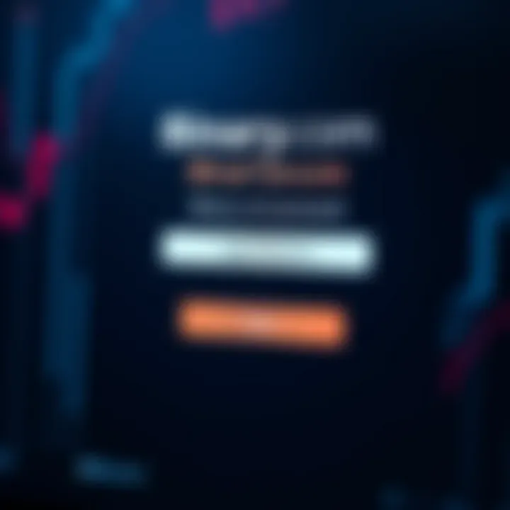 Secure login screen showing username and password fields on Binary.com platform