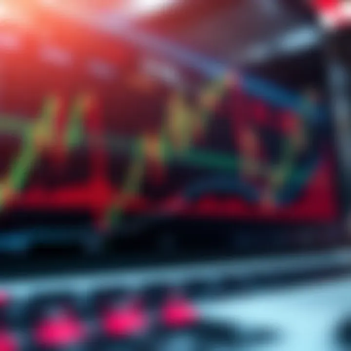 Graph showing automated trading algorithms executing buy and sell orders in financial markets