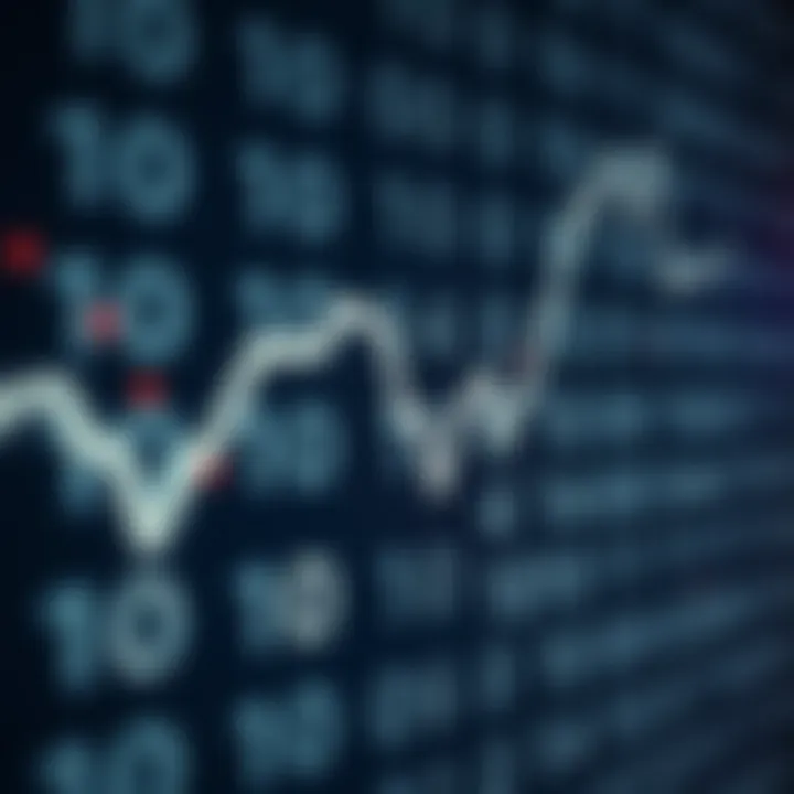 Visual representation of binary digits forming a chart to illustrate data patterns