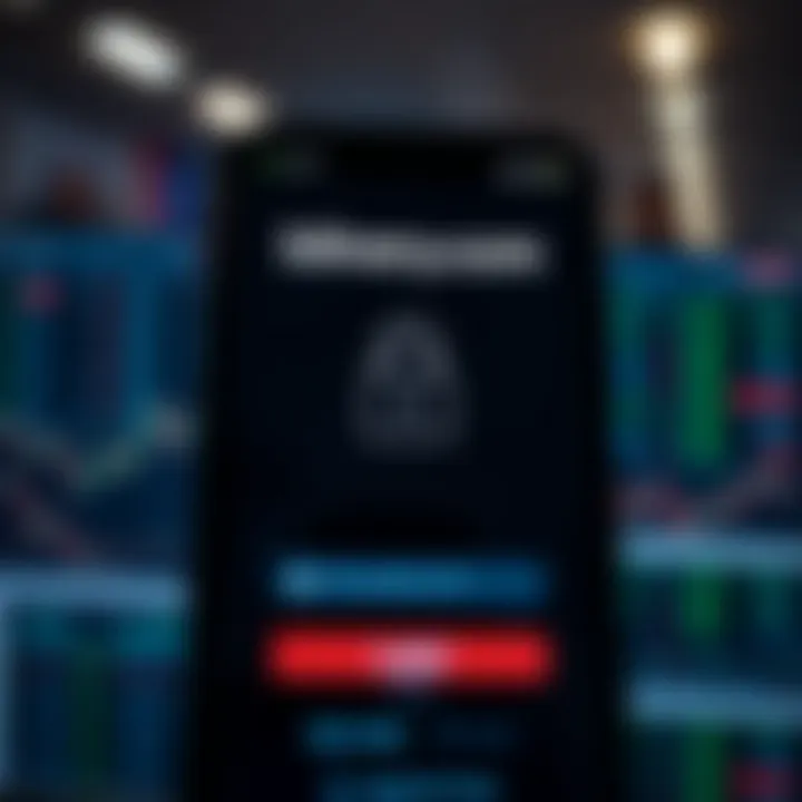 Secure login screen highlighting authentication features of Binary.com app for trader protection