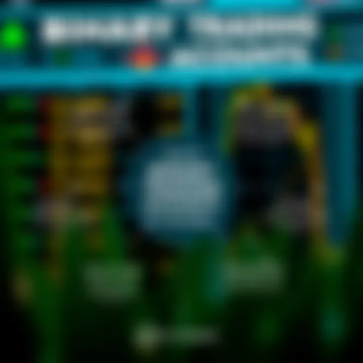 Diagram illustrating different types of binary trading accounts and their features