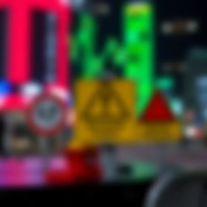 Risks and Considerations in Automated Binary Options Trading with BinaryBot.com Conceptual illustration of risks and caution signs related to automated binary options trading