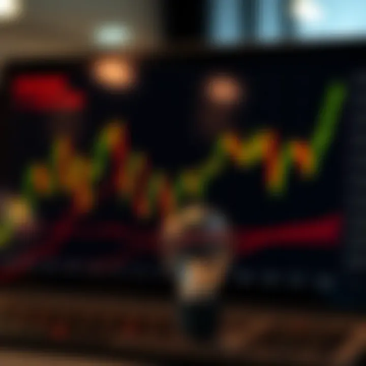 Graph illustrating fluctuations in economic indicators representing boom and crash cycles