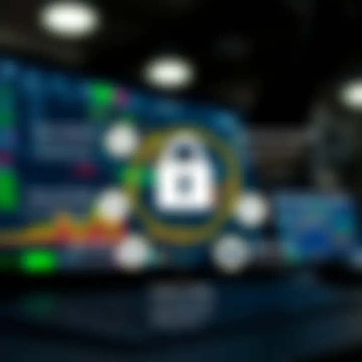 Graphic illustrating key security measures and features essential for safe cryptocurrency trading