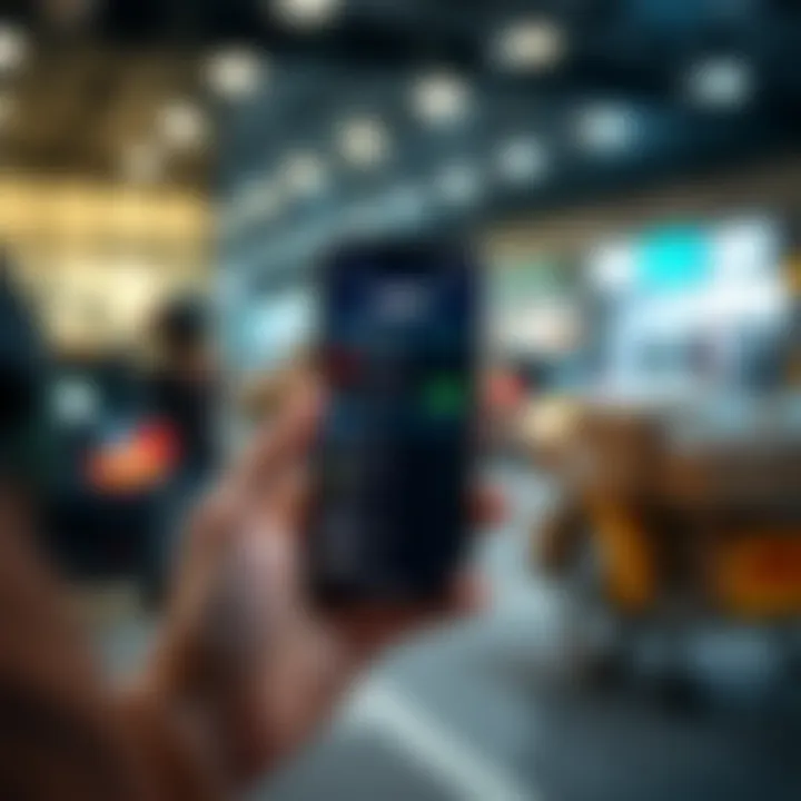 Deliv On-Demand Delivery Service Mobile Application Mobile device displaying Deliv app interface with delivery options and tracking