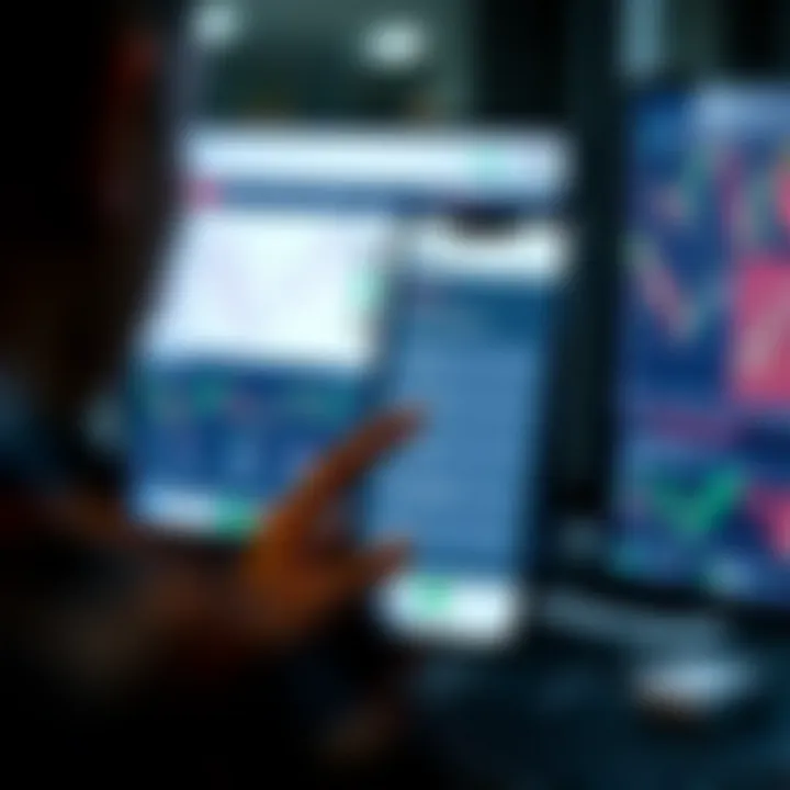 User navigating Deriv Go app interface showing various trading options and market charts