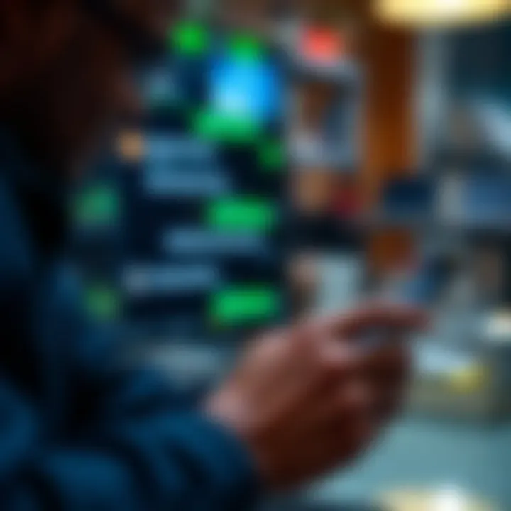 User engaging with Deriv live chat support on a digital device for trading assistance