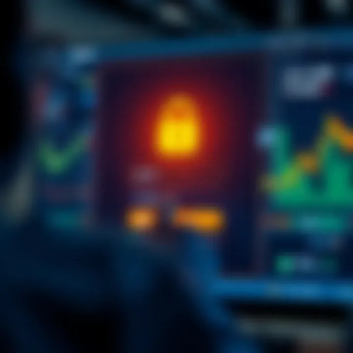 User entering login details on a secure online trading platform