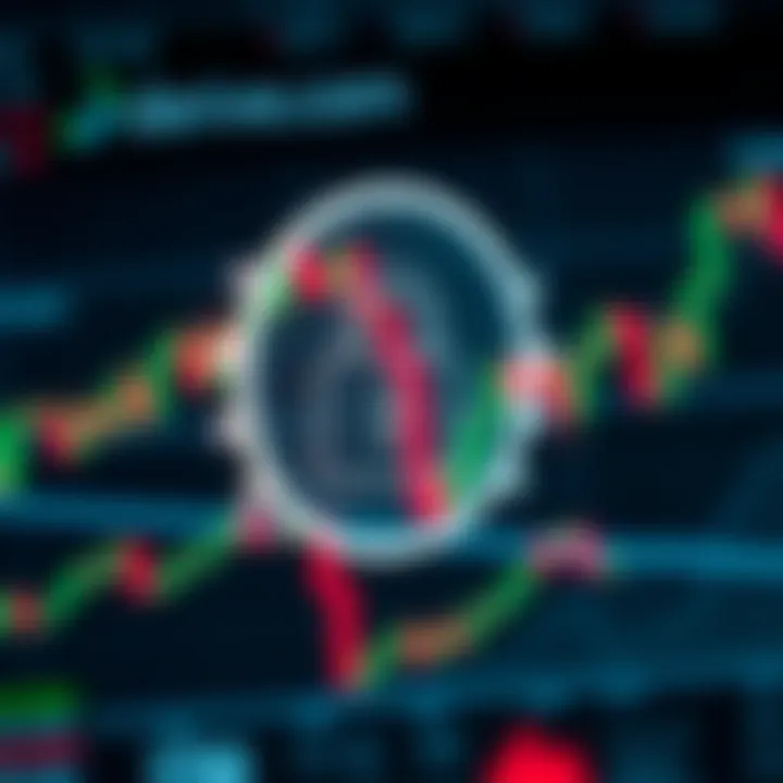 Secure digital lock symbol over financial charts representing online investment safety
