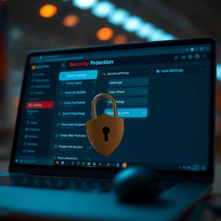 Visual representation of security features and settings to protect user accounts in bot.deriv.com