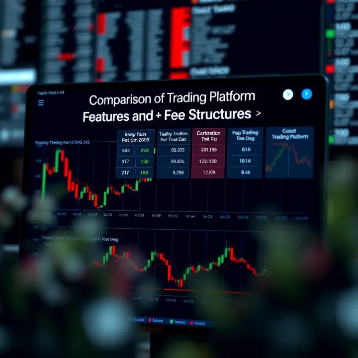 Graph displaying trading platform features comparison and fee structures