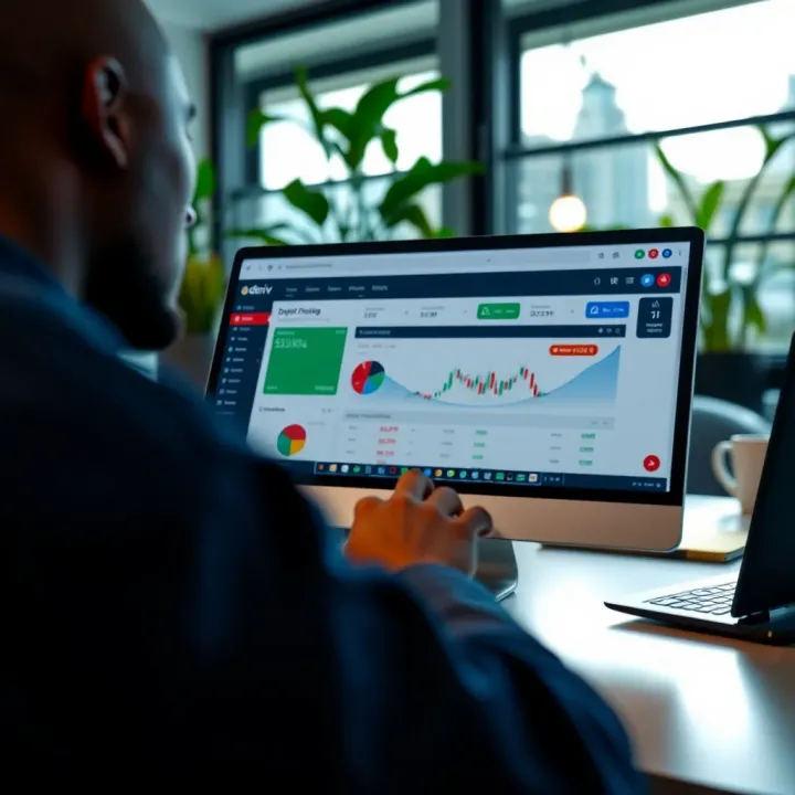 Effective Management of Your Deriv Trading Profile Dashboard interface of Deriv account highlighting profile management and security settings