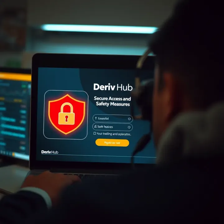 Secure Access and Safety Measures on Deriv Hub Secure login interface highlighting safety features for Kenyan traders