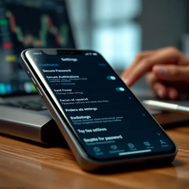 Managing and Securing Your Deriv Trading Account Settings Secure password and two-factor authentication settings displayed on mobile device