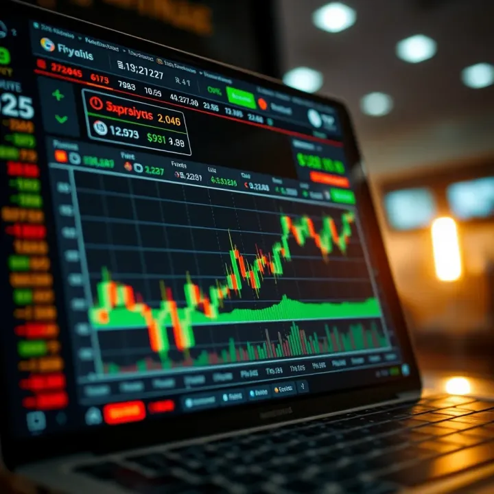 Conceptual graphic showing risk management and decision-making tools alongside forex signals on a digital interface