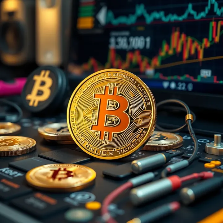 Illustration of factors influencing Bitcoin value including technology and regulations