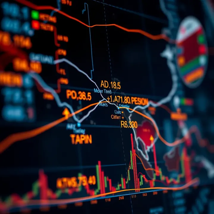 Key Forex Market Players During Asian Trading Session Global forex market map highlighting Asian session activity and key trading centers