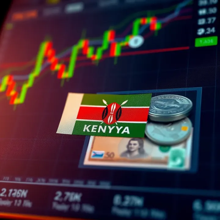 Diagram showing major currency pairs used in forex trading with Kenyan shilling highlighted