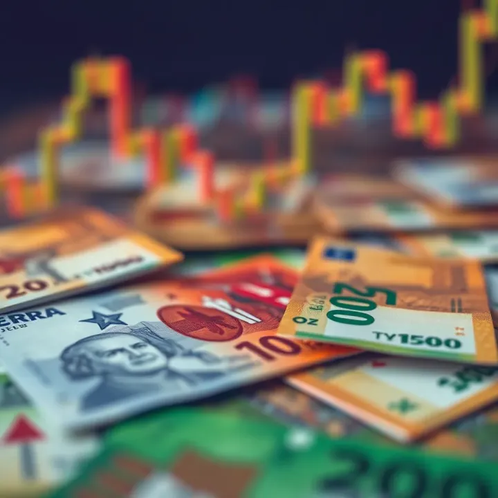 Geopolitical and Market Influences on Euro to Kenyan Shilling Forex Trends Visual representation of geopolitical and market factors impacting forex trends between euro and Kenyan shilling