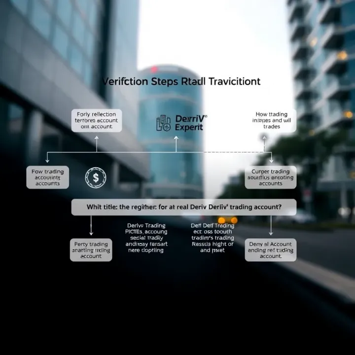 Graphic illustrating the verification process flow for authenticating a Deriv real trading account