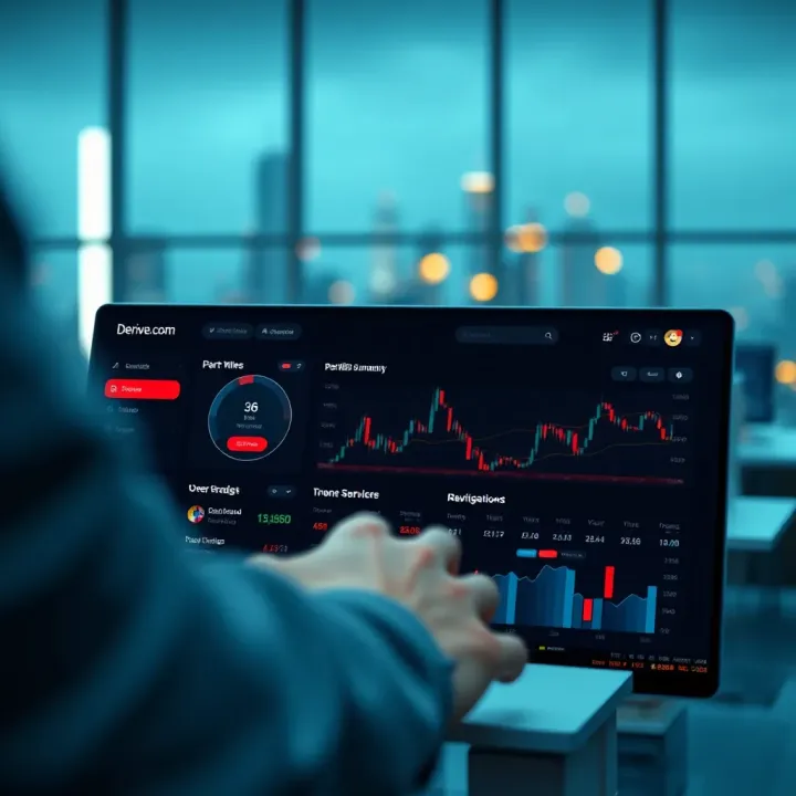 User dashboard on Derive.com displaying portfolio summary and navigation options