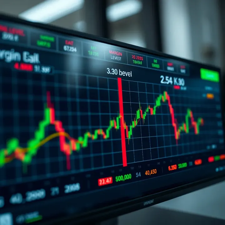 Dashboard showing margin level indicators and alerts to prevent margin calls