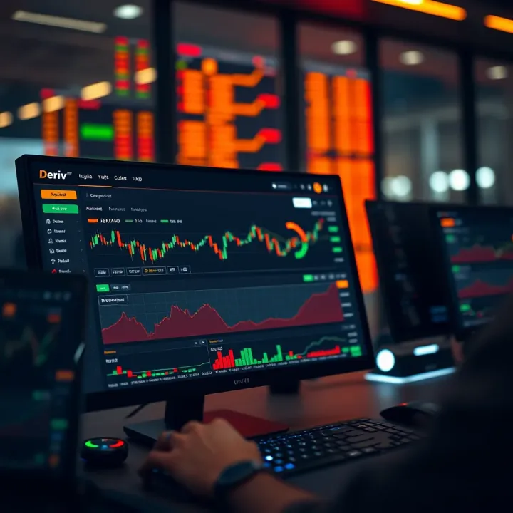 User-friendly interface of Deriv platform displaying trading dashboard with charts and account overview