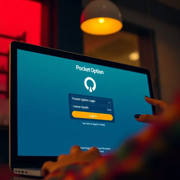 Screenshot depicting Pocket Option login screen customized for Kenyan users