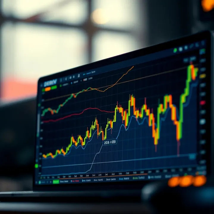 Graph showing automated trading bot performance over time on Deriv platform