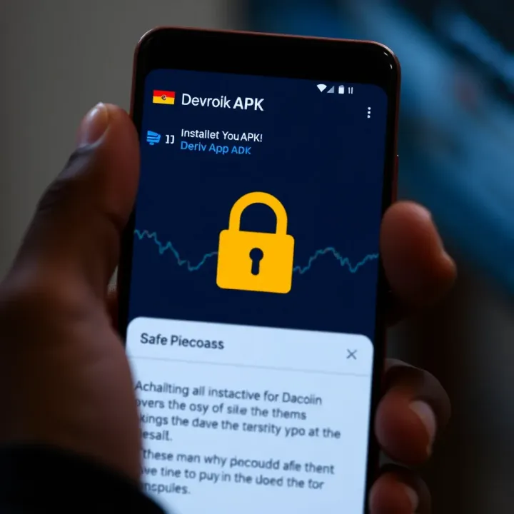 Safe APK Installation on Android Devices Illustration of downloading and installing APK file securely on an Android smartphone