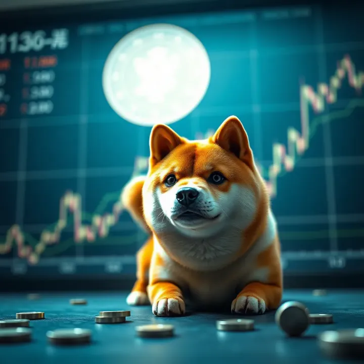 Graph showing Shiba Inu coin price fluctuations over time