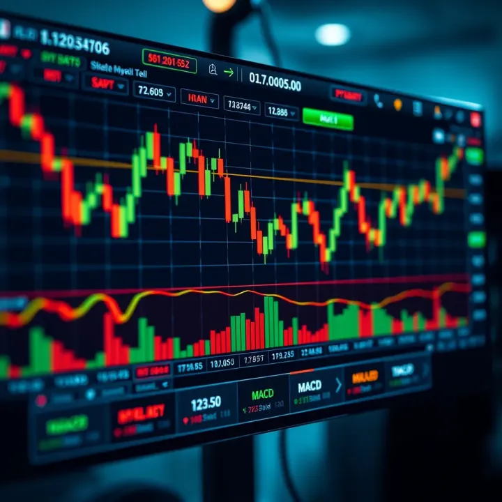 Screen showing multiple technical indicators like RSI and MACD integrated on a binary options trading chart