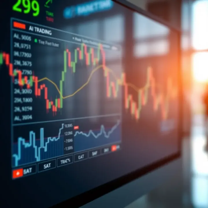 Diagram illustrating the functioning of an AI trading bot analyzing financial data
