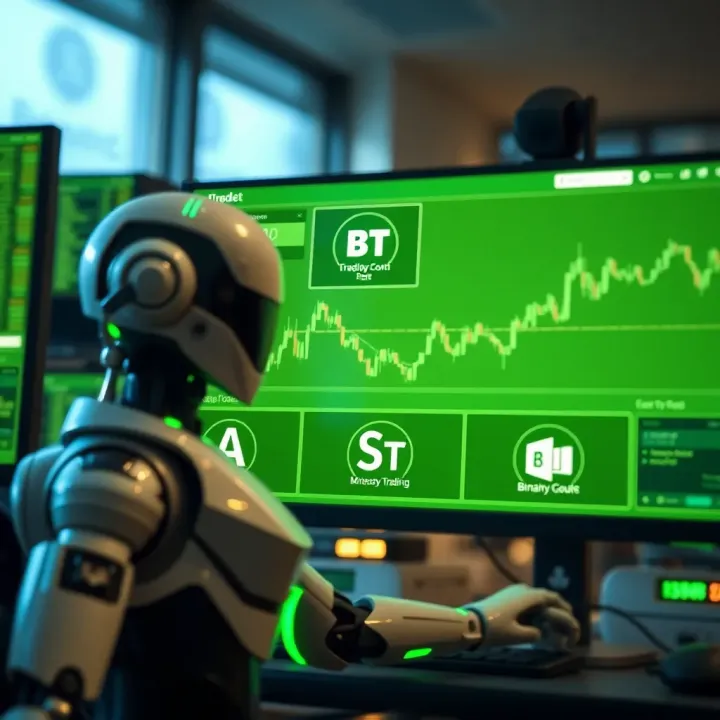 Diagram showing the interaction between a trading bot and the Binary.com platform interface