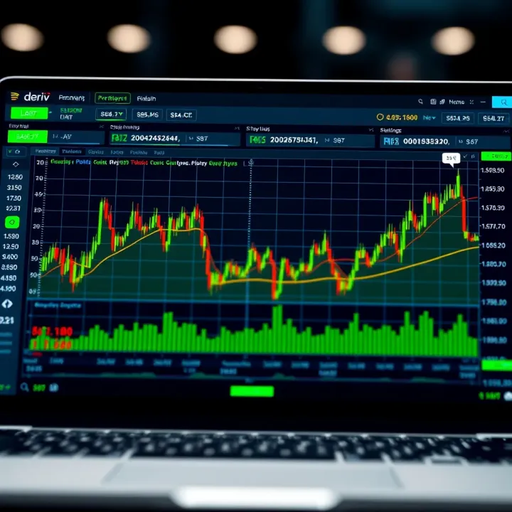 Graph illustrating performance metrics and trading indicators on an automated binary options platform